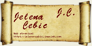 Jelena Ćebić vizit kartica